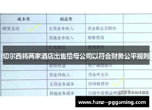 切尔西将两家酒店出售给母公司以符合财务公平规则 切尔西将两家酒店出售给母公司以符合财务公平规则